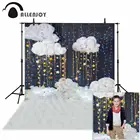 Фон для фотосъемки Allenjoy с изображением Облака Звезды блестящее украшение фон для детской вечеринки новорожденных Фотостудия