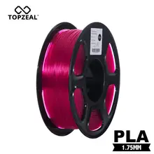 TOPZEAL Clear 3D Plastic Filament PLA Filament 1.75mm 1KG Dimensional Accuracy +/- 0.02mm Transparent Purple for 3D Printer