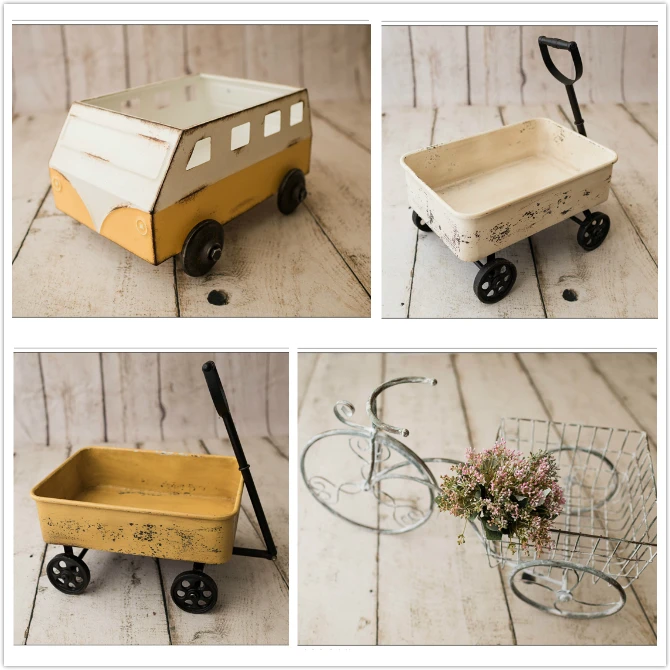 Newborn Children's Photography Small Cart Mini Tricycle Props Shooting Container Ornaments Baby photography Store