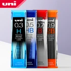 UNI Карандаш свинец 0,3 мм0,5 мм0,7 мм0,9 мм  202ND Nano твердый карандаш сердечник не легко сломать и гладкое письмо