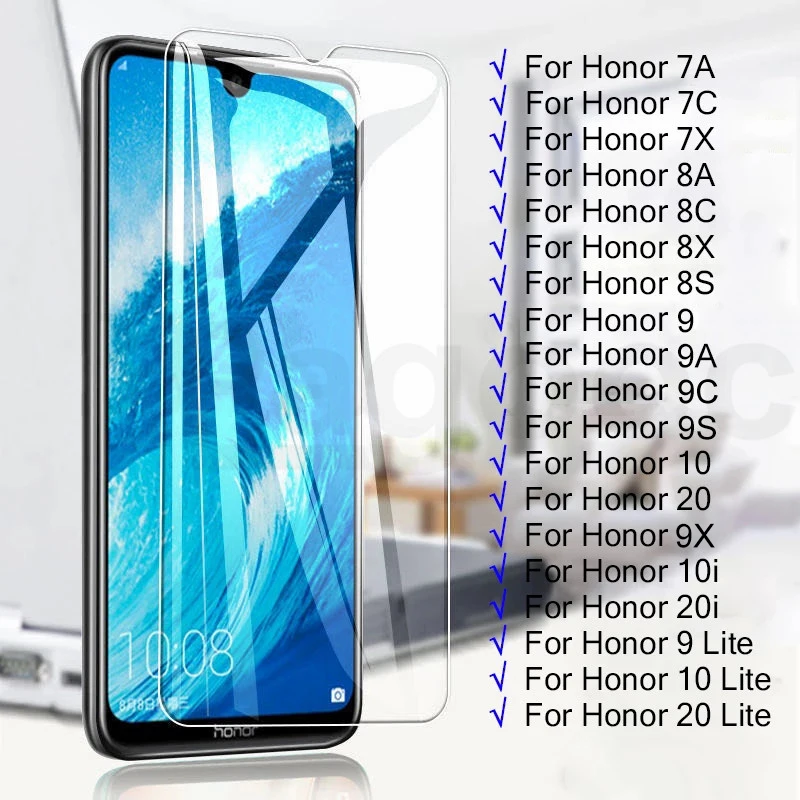 Защитное стекло 9H HD закаленное для Huawei Honor 9 10 20 Lite 10i 20i 7A 7C 7X 7S 8A 8C 8X 8S 9A 9C 9S 9X |