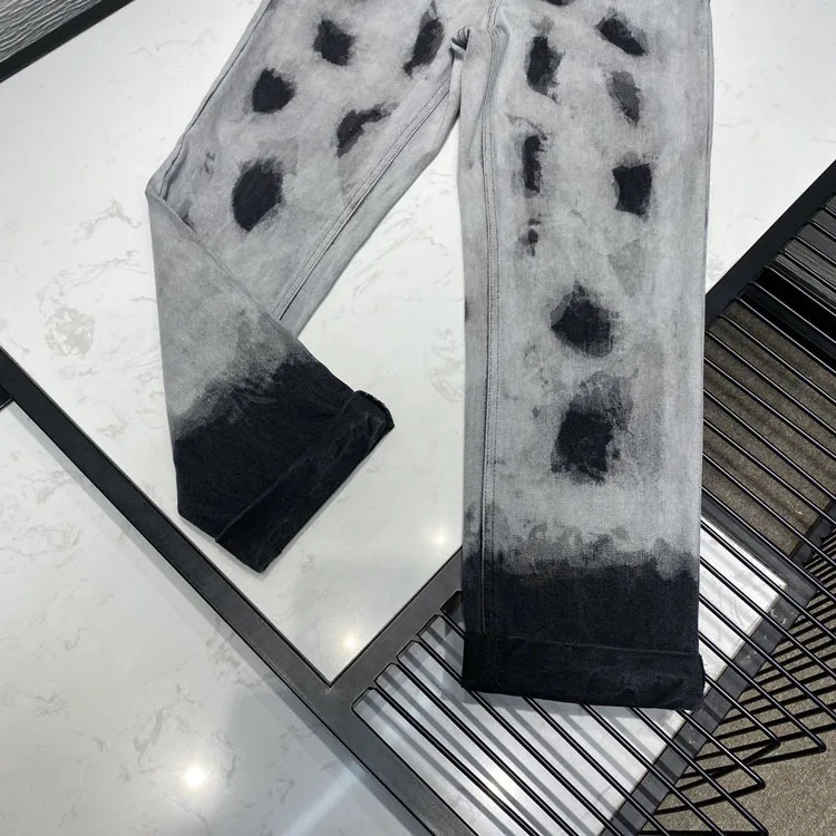 2020 New Spring&summer  Casual   Cotton  Tie Dye  Straight Women Jeans