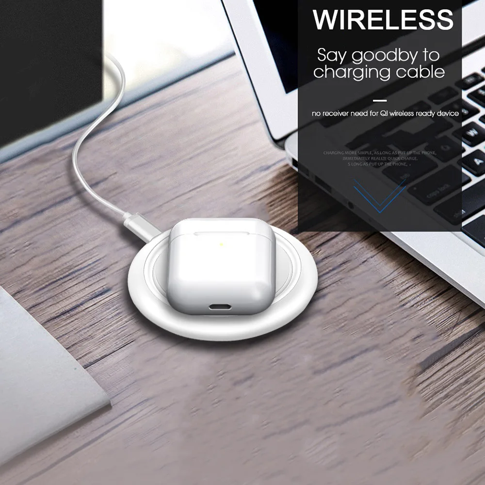 FDGAO Bluetooth беспроводные наушники Qi Беспроводное зарядное устройство для Apple AirPods Pro samsung Galaxy Buds гарнитура беспроводная зарядная площадка