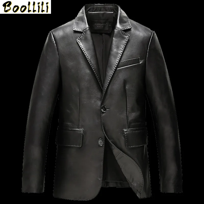 Мужская куртка Boollili из 100% натуральной кожи осенне зимняя Мужское пальто куртки