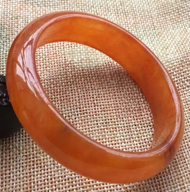 Сертифицированный натуральный желтый красный нефритовый браслет | Украшения и