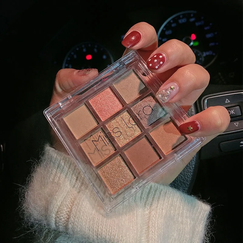

Miss Lara Arrival Charming Eyeshadow Palette 9 Color Make up Palette Matte Shimmer Pigmented Eye Shadow Powder Beauty