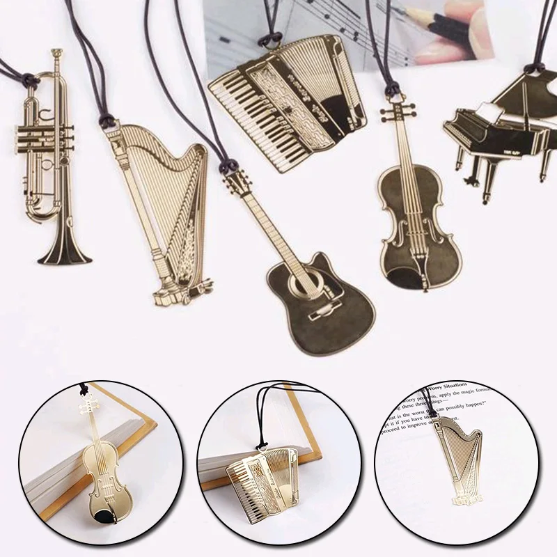 

Bookmark Musical Book Clip Metal Pagination Mark Student Gift Stationery School Office Supplies