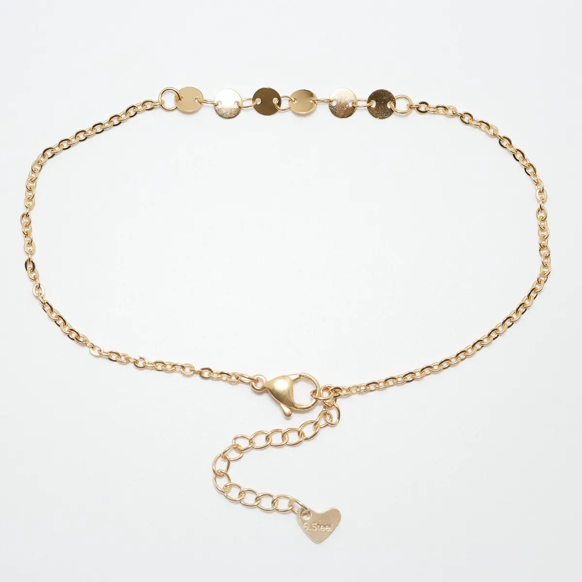 Женский ножной браслет цепочка золотого цвета 1 шт. 304 из нержавеющей стали |