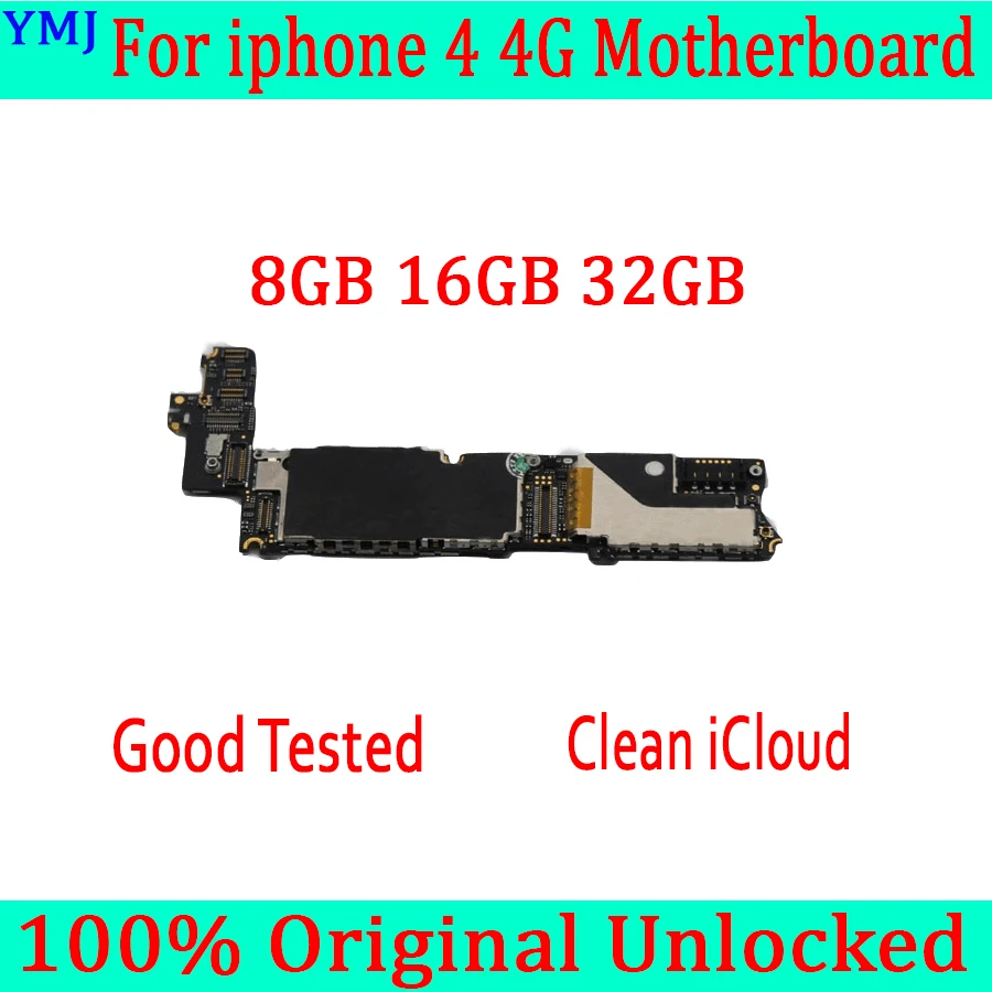 8 ГБ 16 32 для iphone 4 материнская плата с бесплатным iCloud Оригинальный