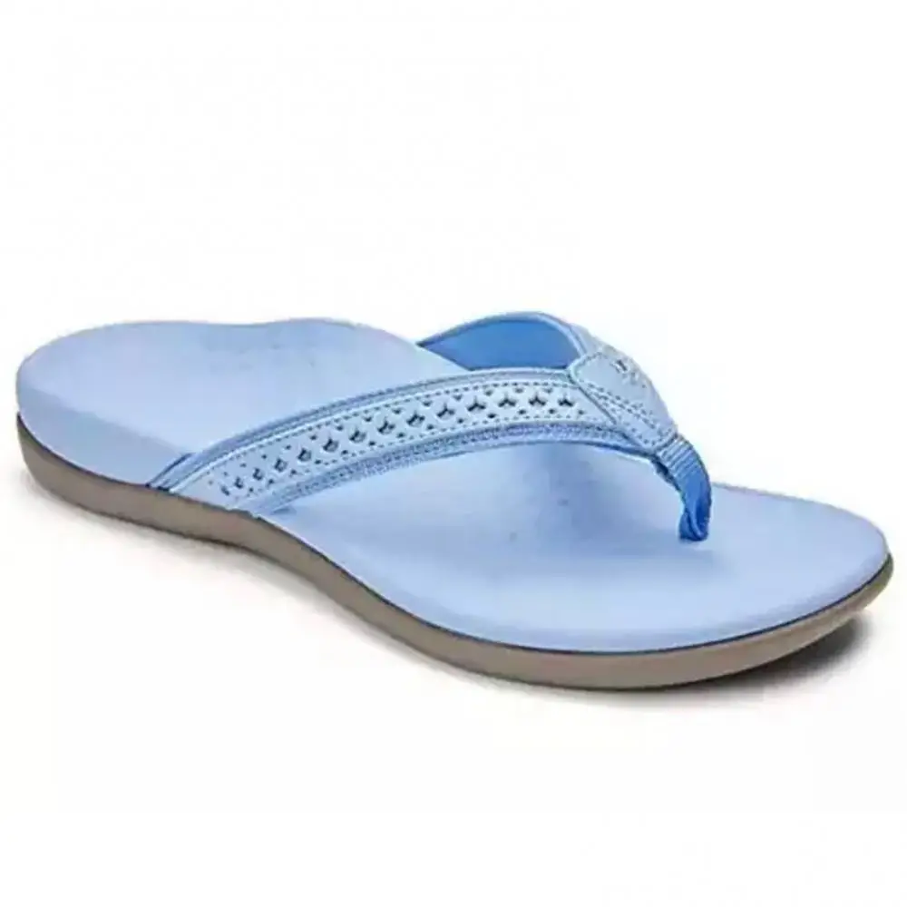 

2021 New Casual Women Summer Faux Leather Thick Heel Anti Skid Outsole Simple Flip Flops Casual Daily Beach Sandals