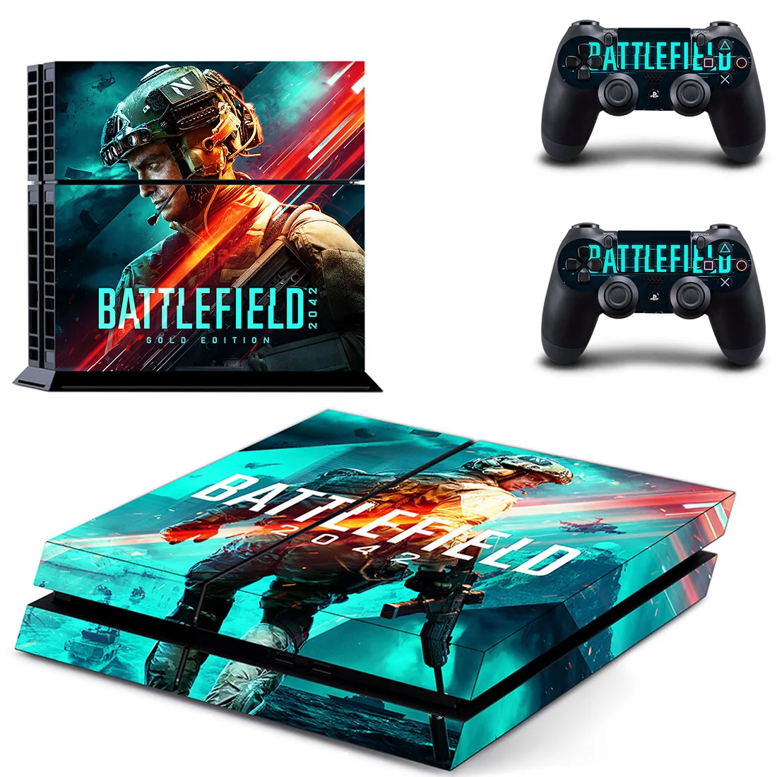 

Battlefield PS4 Skin Sticker for Playstation 4 Console & 2 Controllers Decal Vinyl Protective Skins Style 1