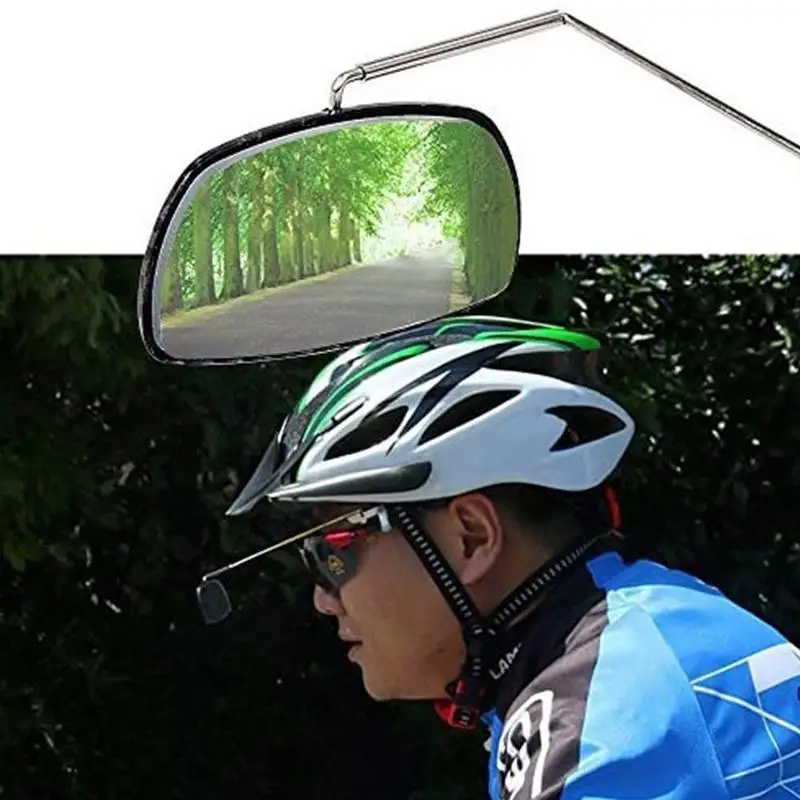 

Bike Aluminium Alloy Bike Bicycle Cycling Riding glasses Rear Rearview Mirror 360 View Mount adjustment Eyeglass Helmet S9B2