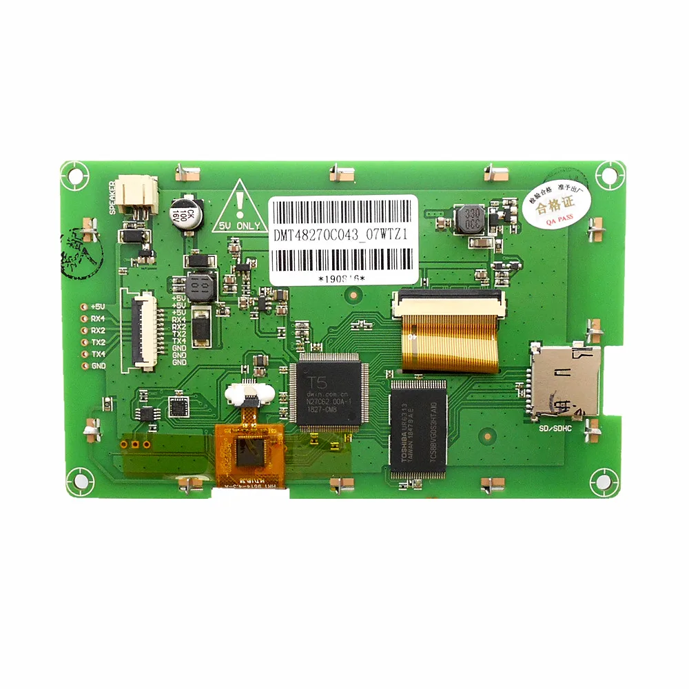 DMT48270C043_07WTZ1 4,3 дюймовый серийный экран DGUS II Передняя панель RTC DMT48270C043_07WTZ2 DMT48270C043_07WT