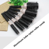 professional antistatic hair comb high temperature aluminum iron round comb salon hairdressing tools 6 hair brushes