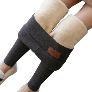 Женские зимние утепленные леггинсы, флисовые черные леггинсы с высокой талией, плотные бархатные леггинсы большого размера, 2020