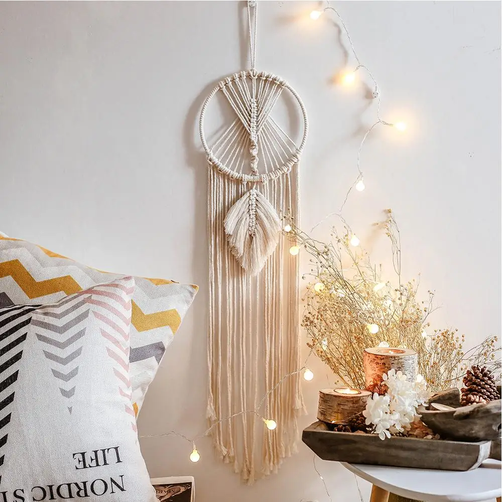 

Wall Hanging Home Decor Macrame Dream Catcher Room Decoration Leaf Macrame Living Room Decoration Wedding Party