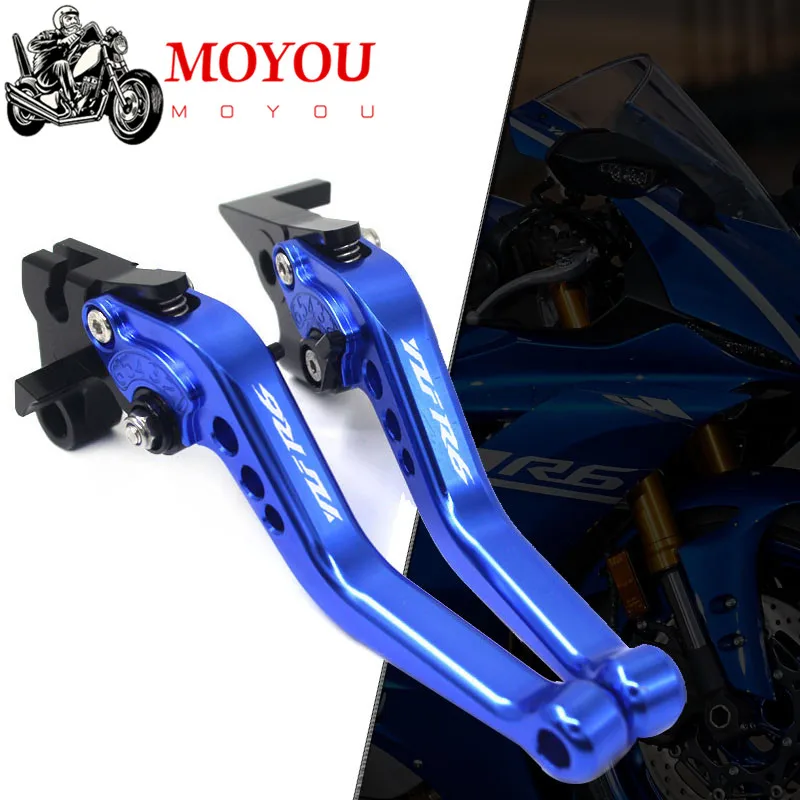 

For YAMAHA YZF-R6 YZF R6 YZFR6 1999 2000 2001 2002 2003 2004 Motorcycle Accessories Short Brake Clutch Levers LOGO YZF-R6