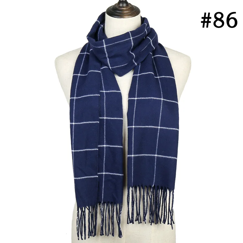 Роскошный брендовый клетчатый шарф 2019 зимний кашемировый для женщин женский