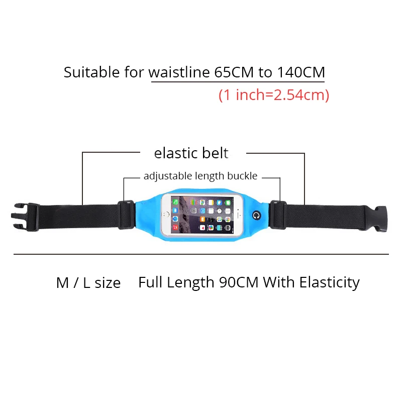 Водонепроницаемая карманная спортивная сумка для бега с поясным ремнем чехол