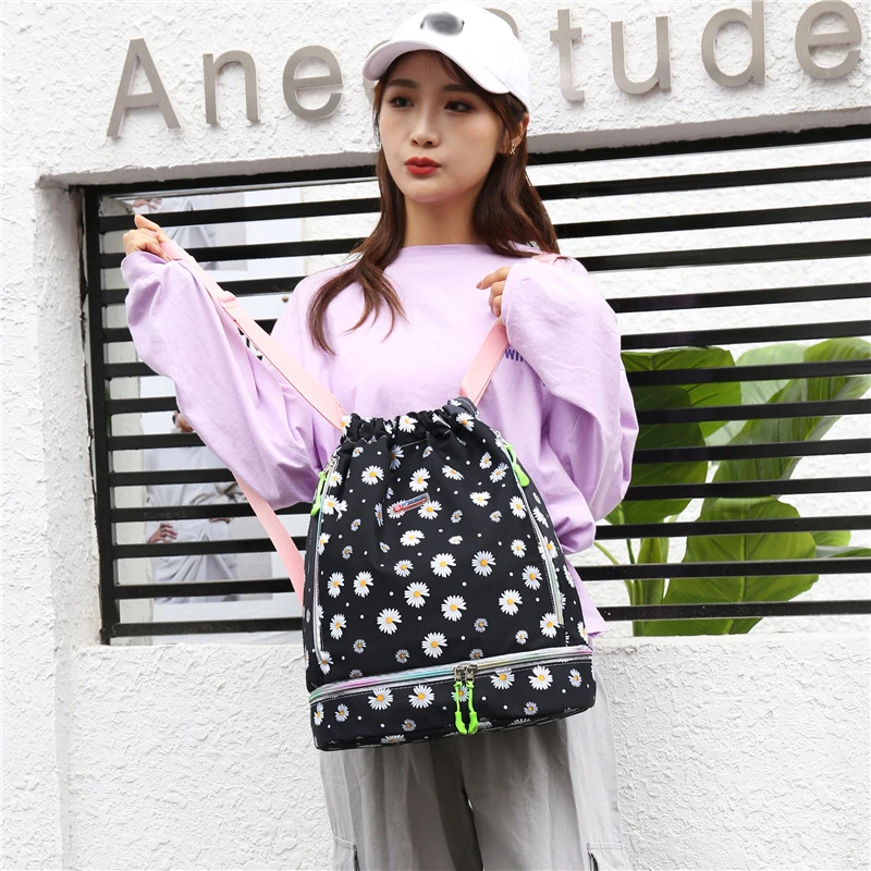 Women Gym Backpack Dry Wet Fitness Bag Travel Rucksack Waterproof Mujer Sac De Sport Gymtas Drawstring Swimming Training Bags