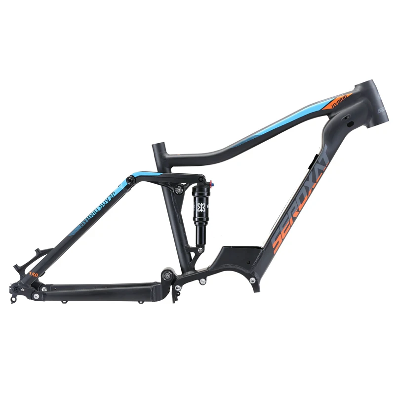 Single frame MTB E велосипед Мотор велосипед frmae SUV подвеска Рама Алюминиевый сплав беговые электрические рамы ударные велосипедные горные рамы - Цвет: Single frame