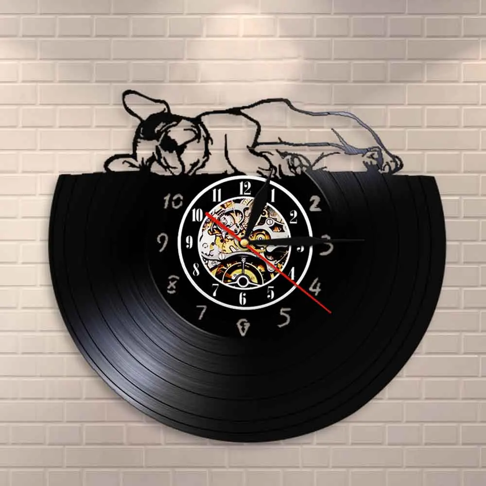 Настенные часы с изображением животных Мопсов щенков Настенный декор подарок