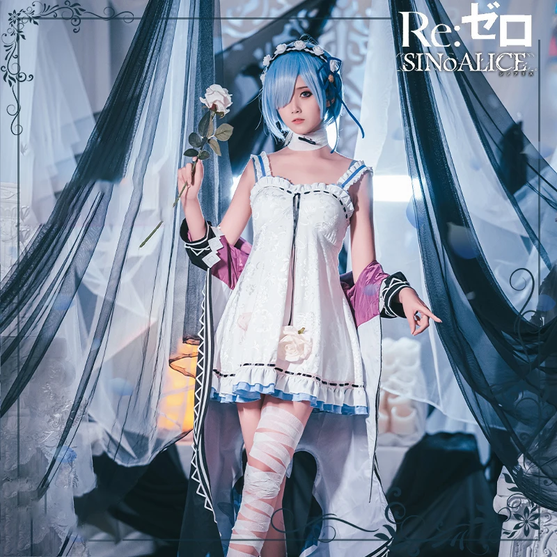 

Anime!Re:Life in a different world from zero Rem Ram SINoALICE Dress Halloween Carnival Uniforms Women Cosplay Costume Ram Dress
