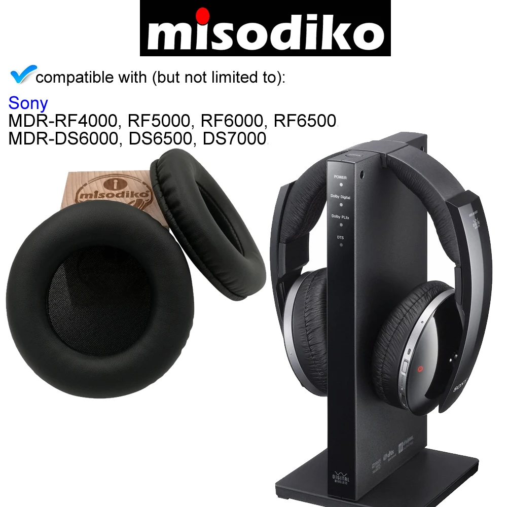 misodiko Replacement Ear Pads Cushions Kit - for Sony MDR-DS6500 DS6000 DS7000 RF6000 RF6500, Headphones Repair Parts Earpads