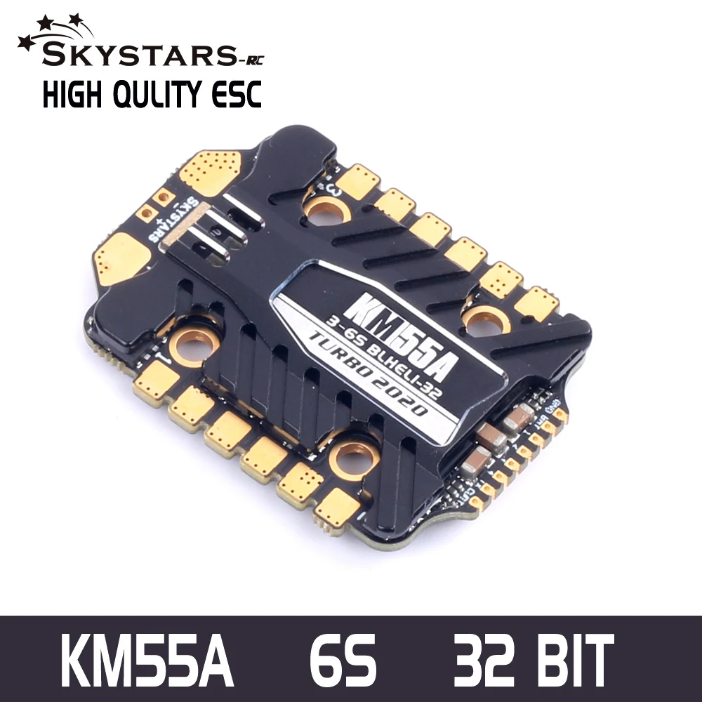 

20x20 Skystars KM55A Mini 55A 3-6S BLHeli_32 4in1 Brushless ESC DShot600/1200 for RC FPV Racing Freestyle Drones