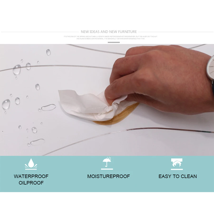 Self-adhesive waterproof wallpaper paint bathroom kitchen wardrobe furniture refurbished countertop contact paper PVC wall stick |