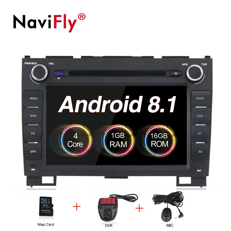 Android8.1 8 дюймов Автомобильная магнитола для Great wall Haval Hover H5 H3 с dvd плеером gps навигатор микрофон карта подарок - Цвет: with DVR