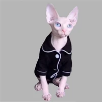 elegant silk edge nightgown for sphynx cat pajamas pj classic style summer skin friendly shirts for cats hairless cat clothes
