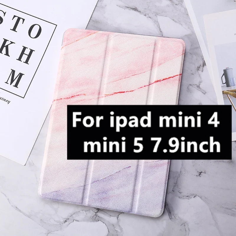 Для iPad 9,7 чехол ТПУ Мрамор из кожи с натуральным лицевым покрытием смарт-крышка для iPad 5/6 Air 2 Mini 1/2/3, iPad 2/3/4 Pro 10,5 мини 4/5 чехол - Цвет: pink