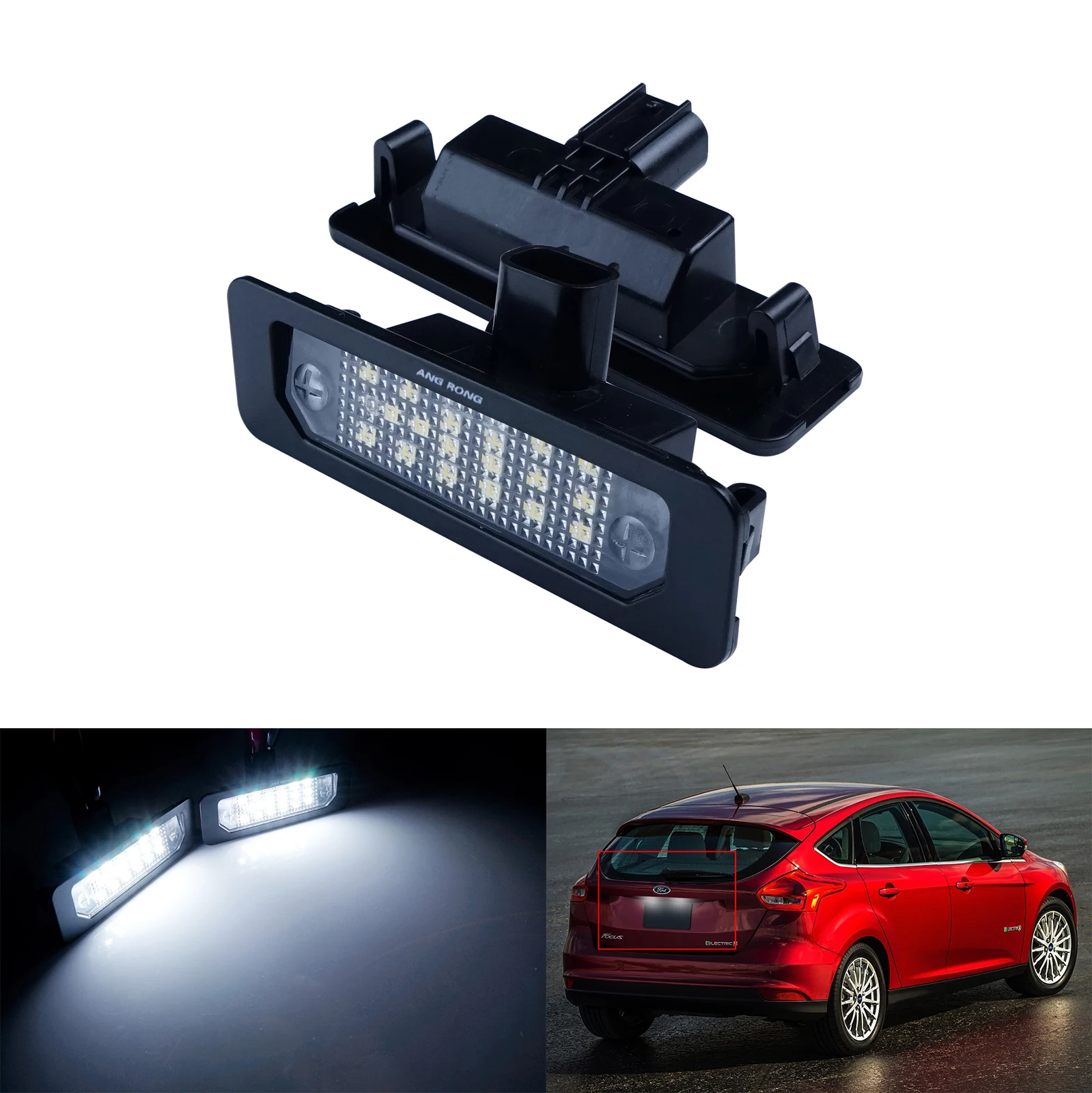 

LED Licence Plate Lights White 6000K For Ford Flex Taurus Focus Lincoln MKS MKZ