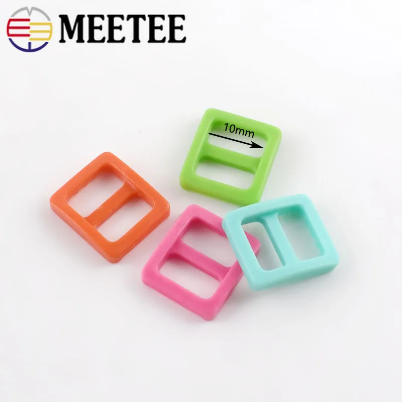 20/50/100 шт. Meetee цветной 10 мм пластиковый слайдер Tri Glide Регулируемая пряжка ошейник