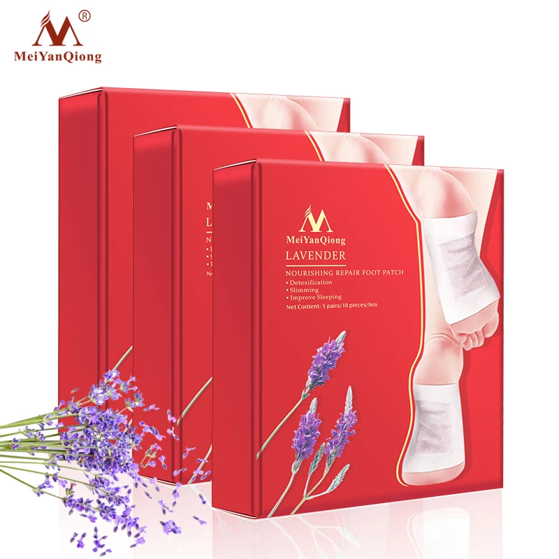 

3Boxes Lavender Detox Foot Patches Pads Slimming Body Nourishing Repair Foot Patch Improve Sleep Slimming Patch Loss Weight Care