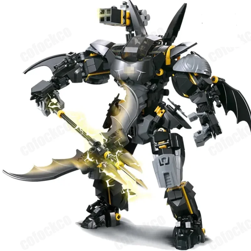 

7143 Супер Heroe Bat Mech 1181 + шт./набор, строительные блоки, кирпичи для детей, рождественские подарки
