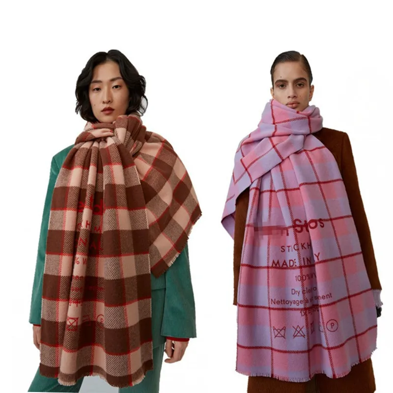 Семейная кашемировая шаль Ac осень и зима 2019 модный цветной шарф в клетку для зимы