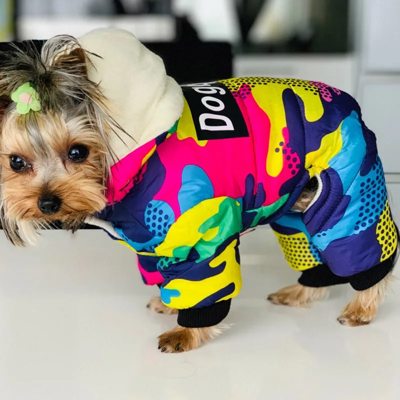 2022 Pet Dog Clothes Winter Warm Dog Windproof Coat Thicken Pet Clothing For Dogs Costume Jumpsuit Hoodies Jacket Pet Supplies