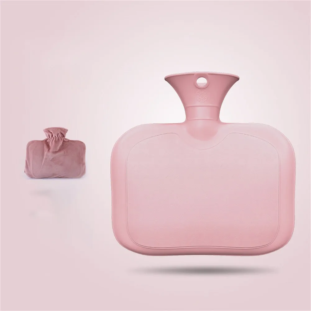 

1500ml Thick Hot Water Bottle Portable Water Crystal Super Soft Outer Jacket Hot Water Bag Hand Feet Warm Water Bottle