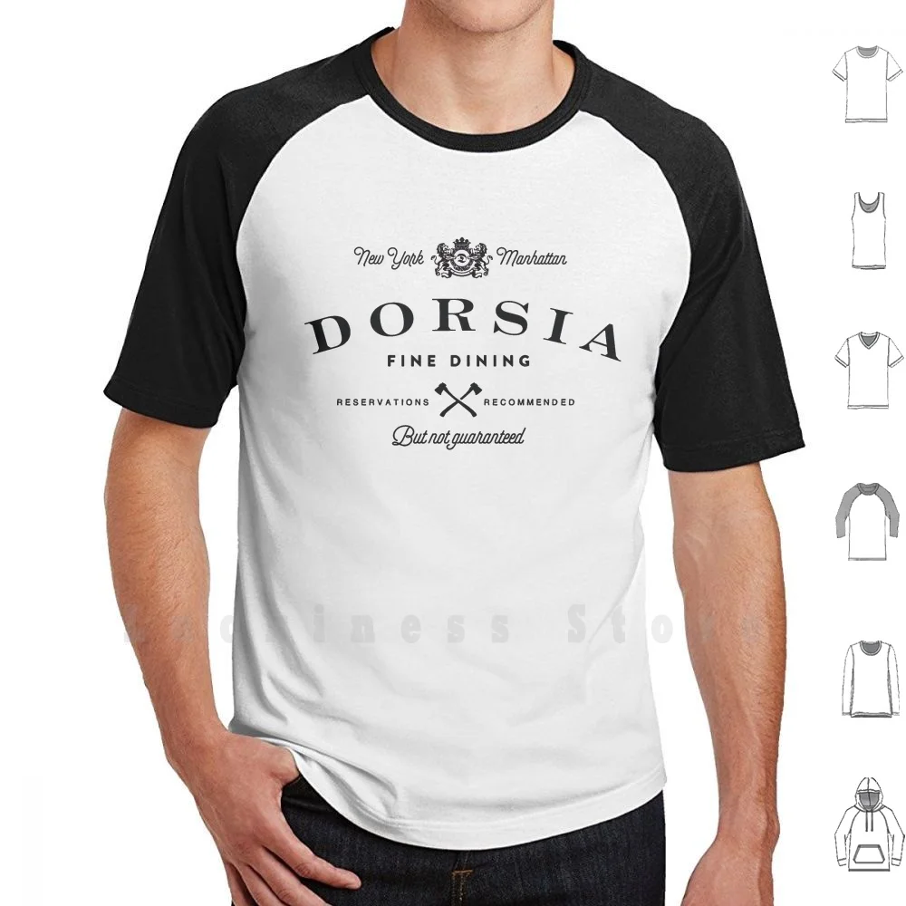 Dorsia Fine Dining T Shirt Print For Men Cotton New Cool Tee Christian Bale New York Wall Street Huey Lewis Serial Killer