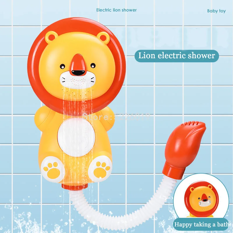 Игрушки для ванны игрушки душа льва Электрический вращающийся спрей воды
