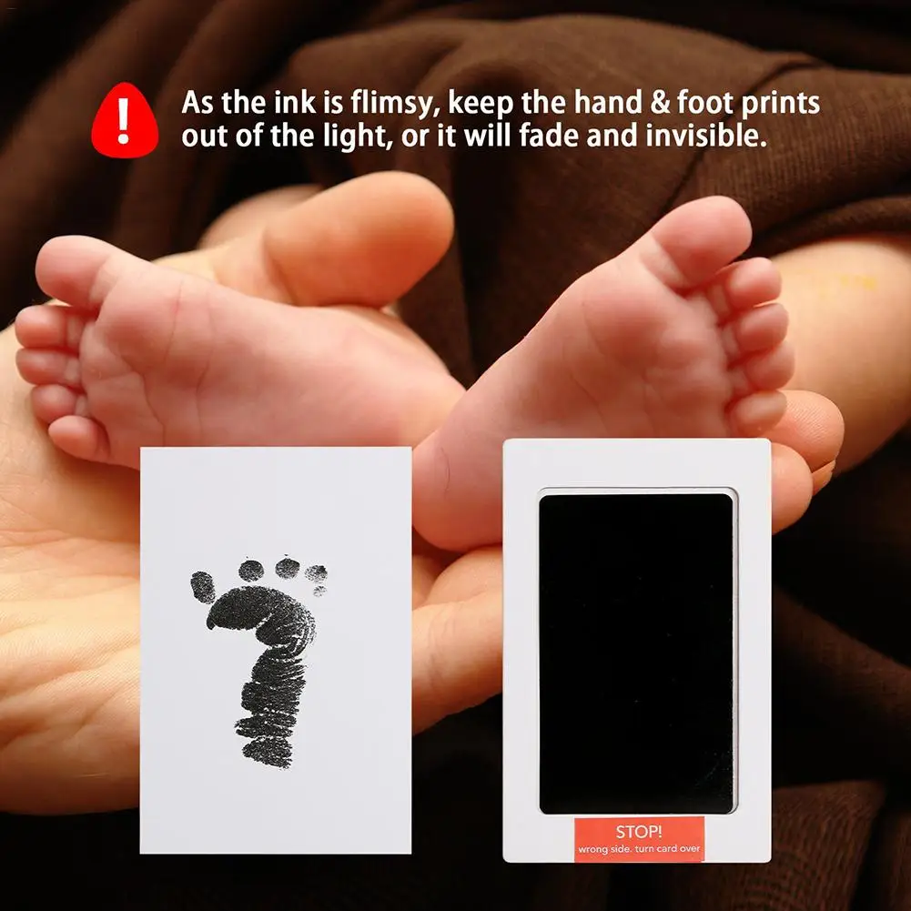 Baby Footprint Handprint Ink Pads Safe Non-toxic For Pet Paw Print Foot Inkless Pad Home Decorative Growth Picture | Дом и сад