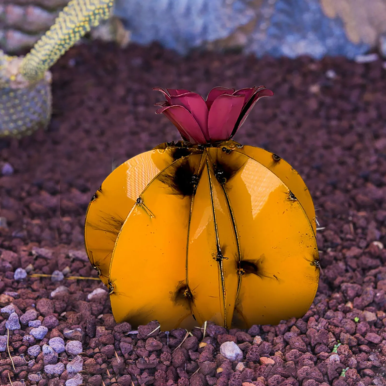 

1pc Mexican Metal Cactus Sculpture Garden Simulation Cactus Decorations Simulation Plant Ornaments Garden Decoration Diy