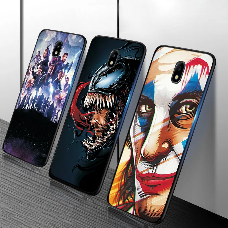 Чехол для samsung Galaxy J3, J5, J7 года, мягкий черный чехол из ТПУ с принтом героя Марвел для samsung J5 J7 J7 Neo J4 J6 Plus