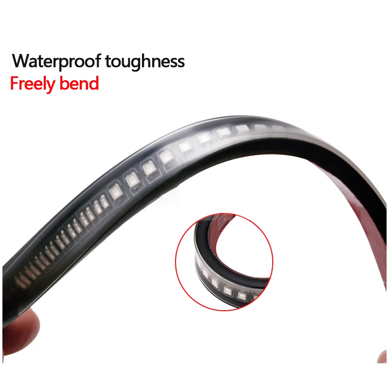 Мотоцикл 12V Светодиодный светильник поворота сигнальная лампа гибкий