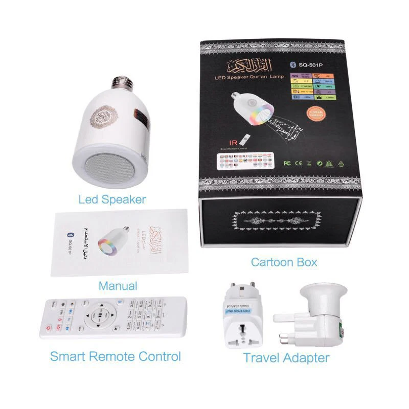 Светодиодный динамик Quran с пультом дистанционного управления 8G FM Функция