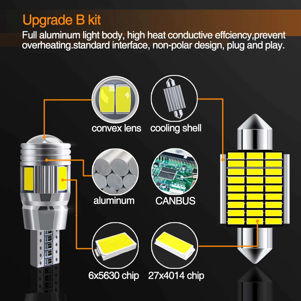 Комплект светодиодных ламп Xukey 20x для внутреннего освещения Ford F150 F-150 2004-2014