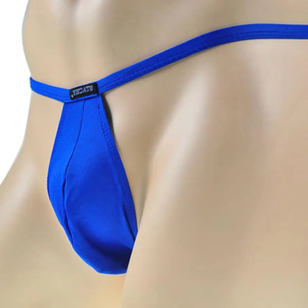 

Comfortable Sexy Mens Underwear Thong G-string Bikini Briefs Low rise Blue Sexy Lingerie Panties Underpants