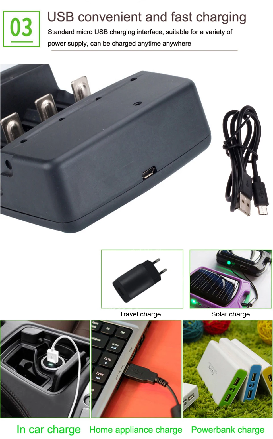 4 слота Смарт USB зарядное устройство A aa aaa AAAA C D N SC nizn зарядное устройство aa aaa зарядное устройство ni-zn